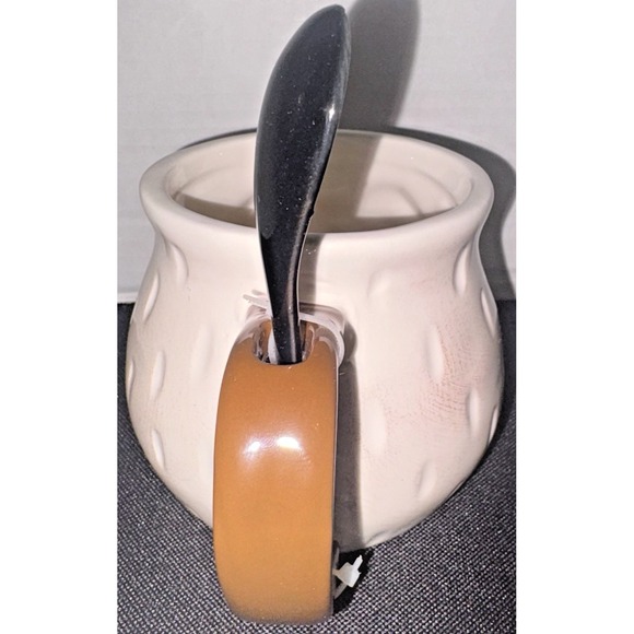 Cute White Snowy Owl Mug w/ Feet and Spoon Set By Arlington Designs NWOT - Picture 4 of 6